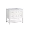 James Martin Vanities Breckenridge 36in Single Vanity, Bright White w/ 3 CM Carrara Marble Top 330-V36-BW-3CAR - alternate 4